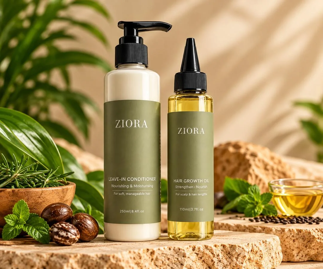 Ziora Leave-In Conditioner and Ziora Hair Growth Oil: the Ziora Hair Care Duo
